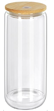 20 oz Glass Snow Globe Tumbler