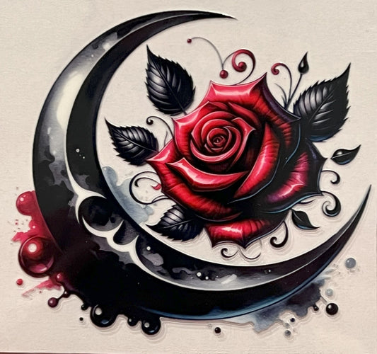 Rose w/ Moon Decal - #1